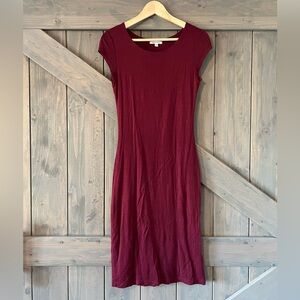 Stretchy Midi Dress | Cranberry | M